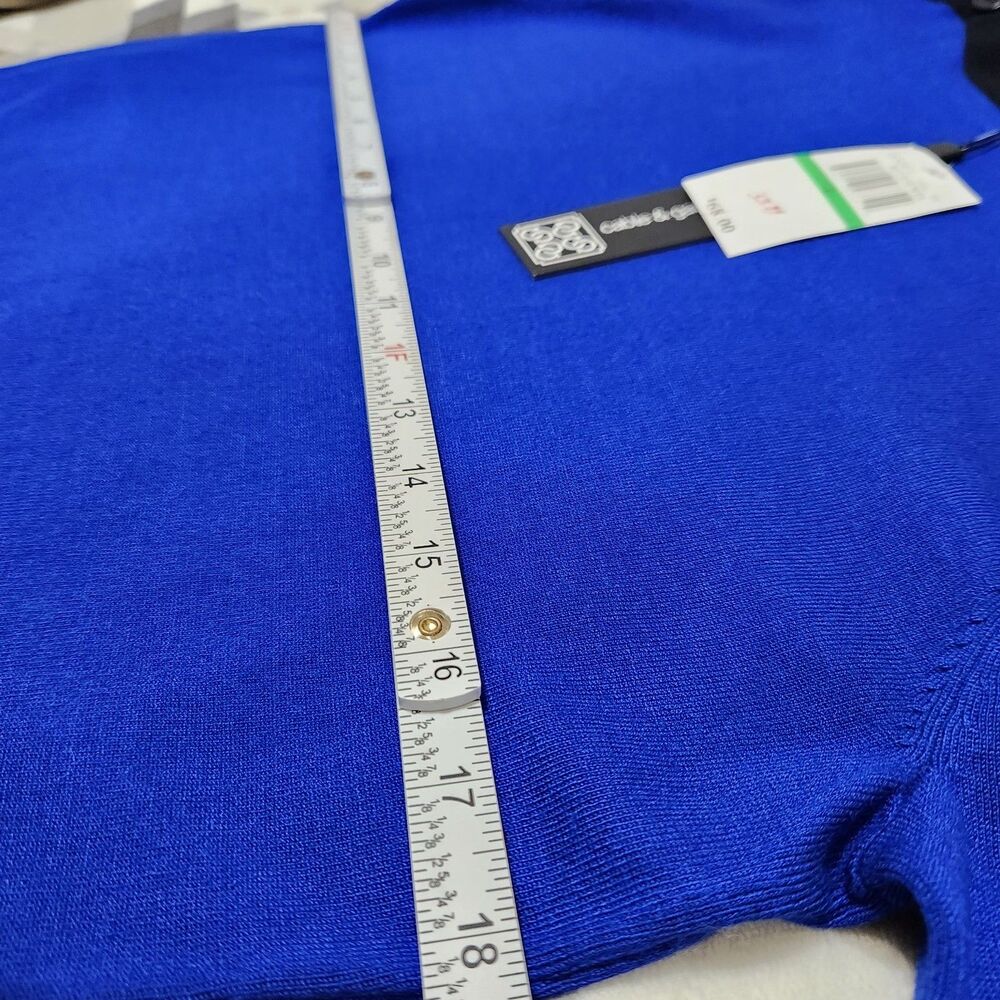 Cable and Gauge Top Sweater Size Large Royal Blue Color - Picture 7 of 13